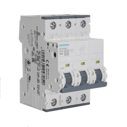 Siemens 5SY6363-7 3P 63A (C) 6kA Автоматический выключатель