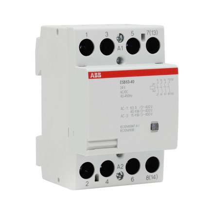 ABB ESB-63-40 GHE3691102R0001 Модульный контактор 63А АС-1, 4NO (Катушка 24V AC/DC)