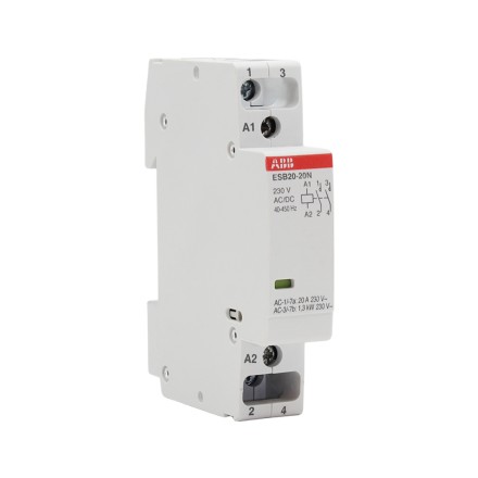 ABB ESB20-20N-06 1SBE121111R0620 Модульный контактор 20А АС-1, 2NO (Катушка 230V AC/DC)