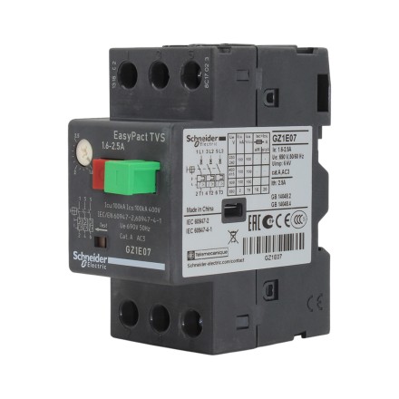 Schneider Electric GZ1E07 Автоматический выключатель для защиты двигателя 1.6-2.5A