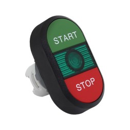 ABB MPD4-11G 1SFA611133R1102 Кнопка двойная (корпус) START/STOP (зеленая/красная) зеленая линза