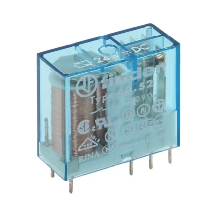 FInder 40.52.9.024.0000 Реле 24VDC 2CO 8A/250VAC DPDT