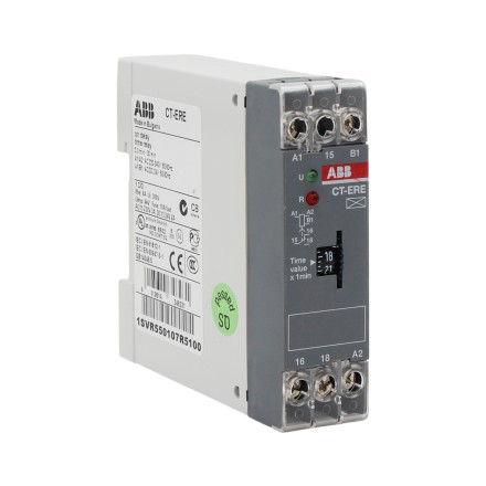 ABB CT-ERE 1SVR550107R5100 Реле времени 24В AC/DC, 220-240В AC, 0.3min-30min