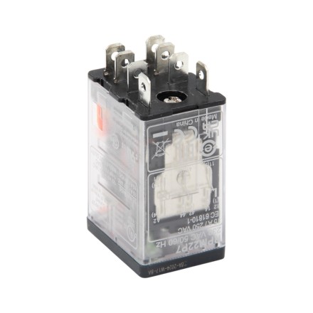 Schneider Electric RPM22P7 Реле питания 2CO 230V AC 15A с блокируемой тестовой кнопкой и индикатором