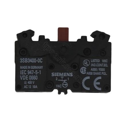 Siemens 3SB3400-0C Дополнительный блок контактов NC