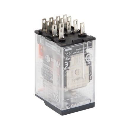 Schneider Electric RXM4AB1BD Реле 4CO 24V DC 6A с блокируемой тестовой кнопкой
