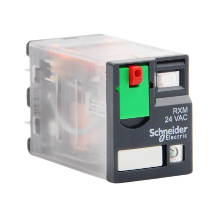 Schneider Electric RXM3AB2B7 Реле 3CO 24V AC 10A с блокируемой тестовой кнопкой и индикатором