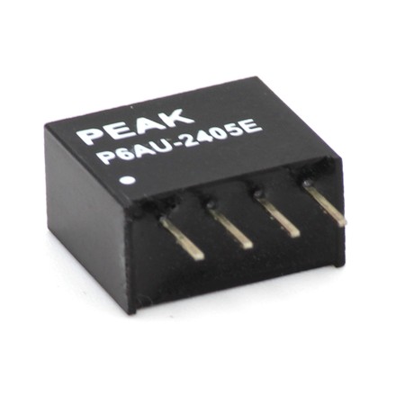 PEAK Electronics P6AU-2405E DC/DC преобразователь 1Вт, IN 21.6-26.4В, OUT 5В/200мА
