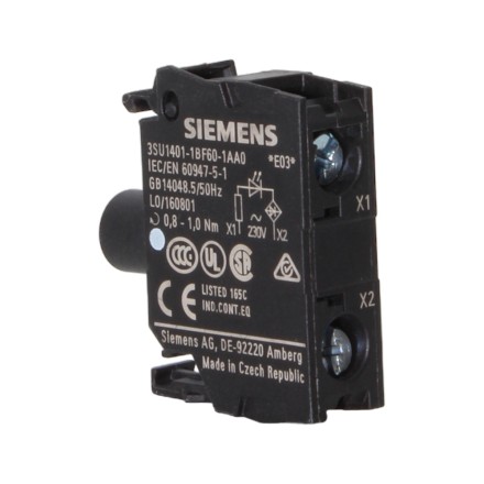 Siemens 3SU1401-1BF60-1AA0 Модуль подсветки белый 230V AC
