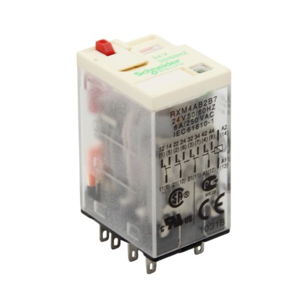 Schneider Electric RXM4AB2B7 Реле 4CO 24V 50/60Hz 6A со светодиодом