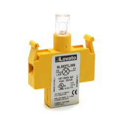 LOVATO ELECTRIC 8LM2TLM5 Светодиодный индикатор 185-265V AC, цвет желтый