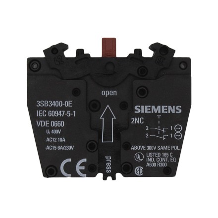 Siemens 3SB3400-0E Дополнительный контакт 2NC