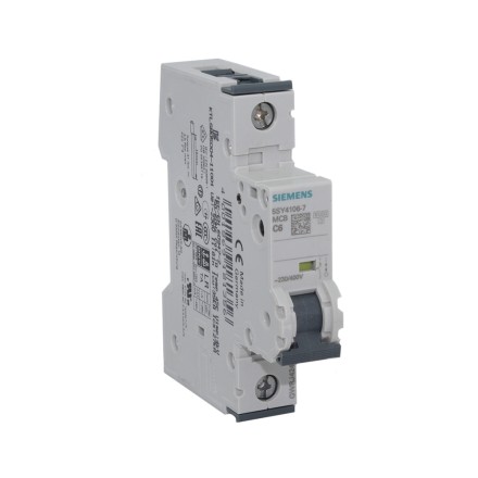 Siemens 5SY4106-7 1P 6A (C) 10kA Автоматический выключатель