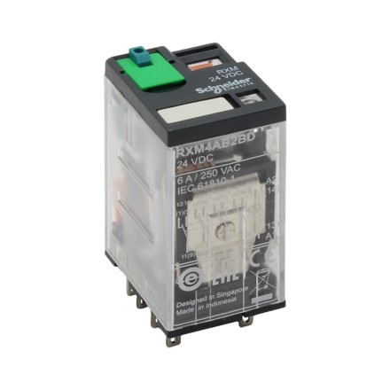 Schneider Electric RXM4AB2BD Реле 4CO 24V DC 6A со светодиодом