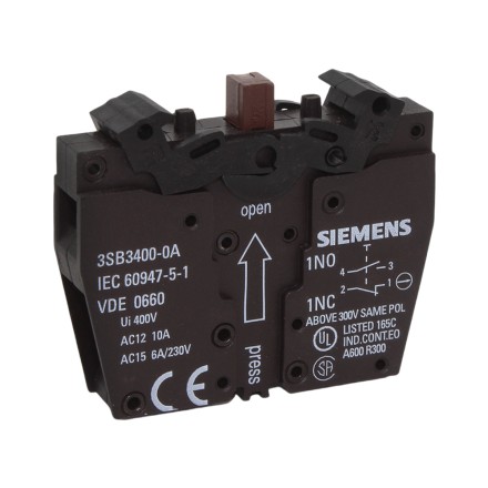 Siemens 3SB3400-0A Контактный блок 1NO+1NC
