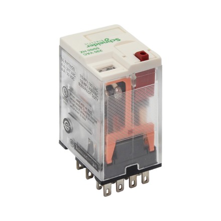 Schneider Electric RXM4AB1P7 Реле 4CO 230V AC 6A с блокируемой тестовой кнопкой