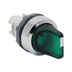 ABB M2SS1-21G 1SFA611200R2102 Переключатель (корпус) зеленый 2-х позиционный с фиксацией с подсветкой